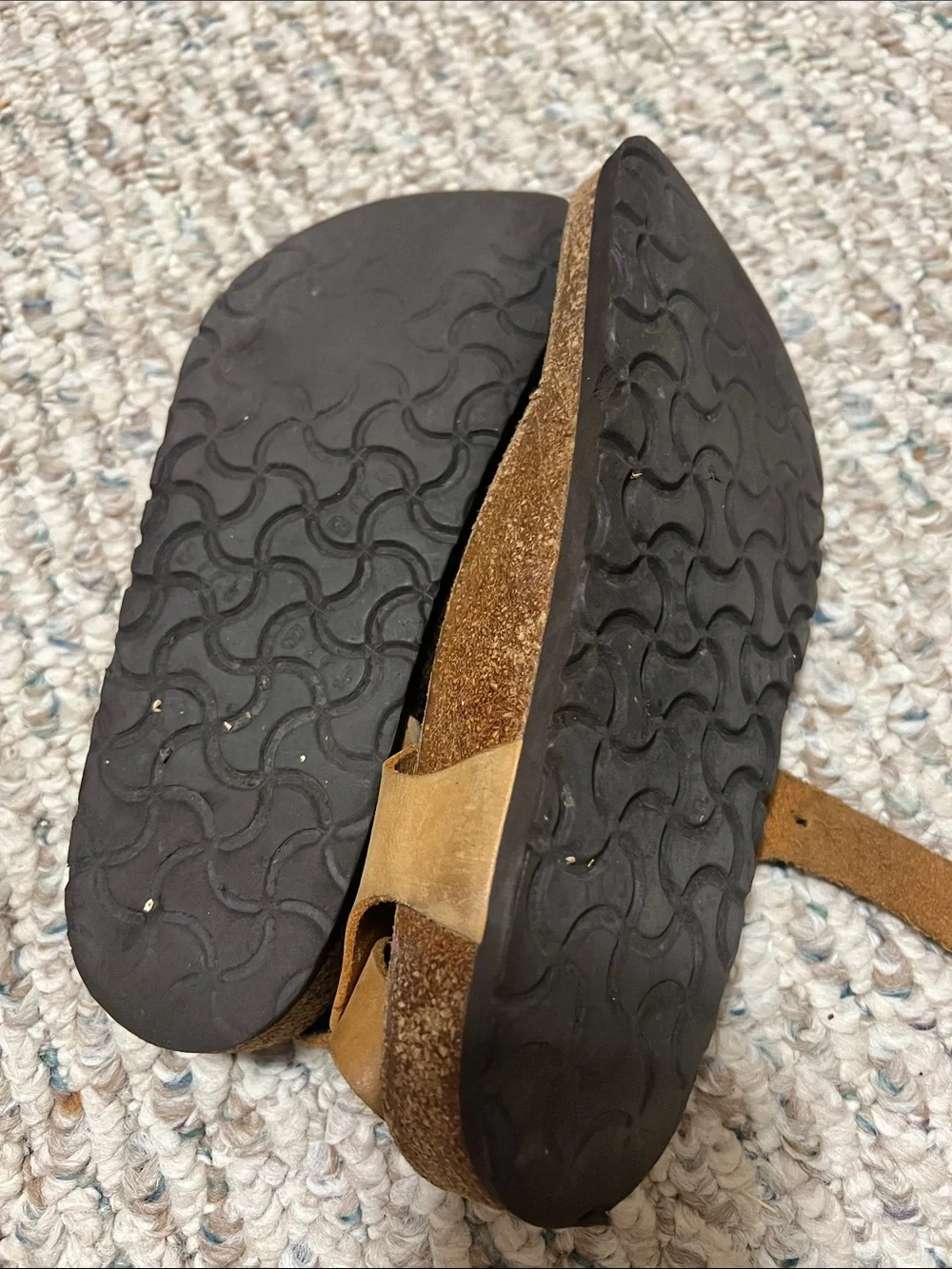 Birkenstock Kids Tan Braided T‑Strap Sandals